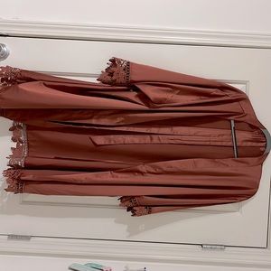 Plus Size Burnt Orange Robe